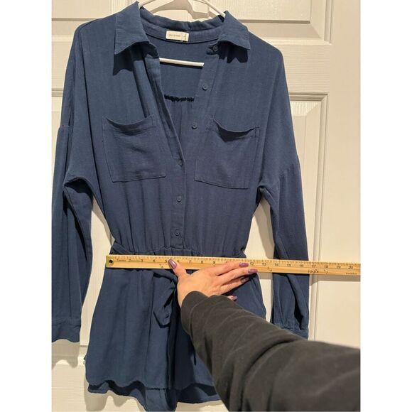 Gentle Fawn Linen Blend Nevada Summertime Ocean Waters Short Romper Size Small - Picture 11 of 13